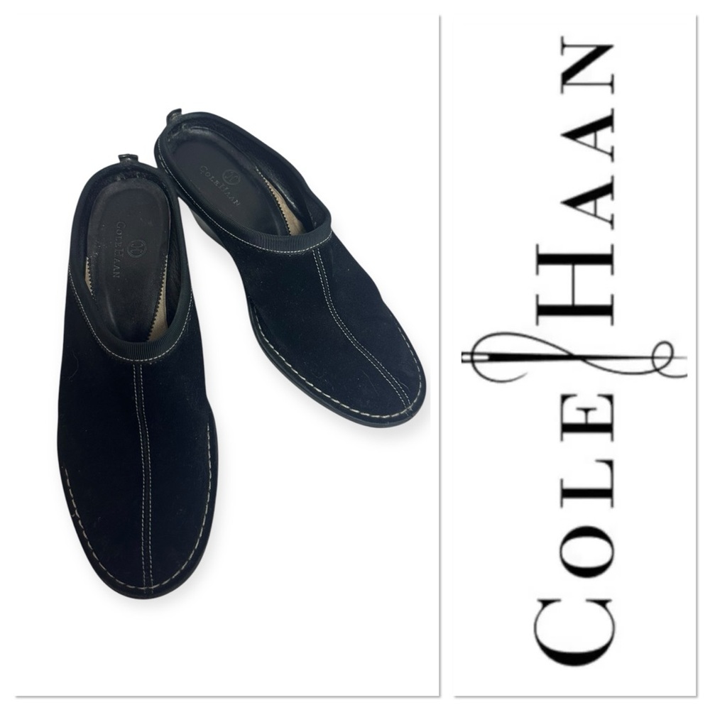 Cole Haan Jaynie suede black wedge shoes size 6 - Picture 2 of 11